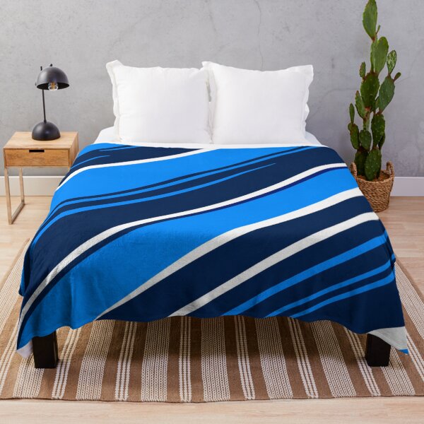 Item preview, Blue And Navy Diagonal Athletic Stripes designed and sold by Shivora Studio.