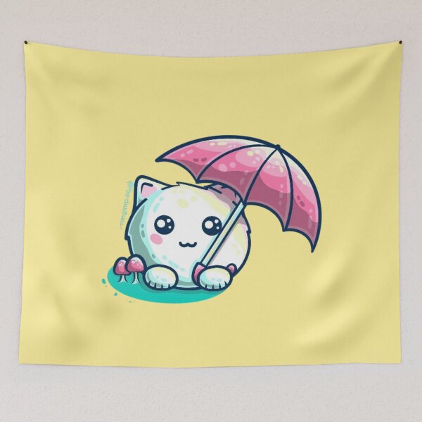Item preview, Kawaii Rainy Day Kitten Design designed and sold by MushArtist.