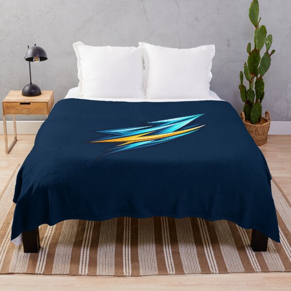 Item preview, Futuristic Cyber Blue & Gold Energy Shard Graphic Art designed and sold by MCV-Designs.