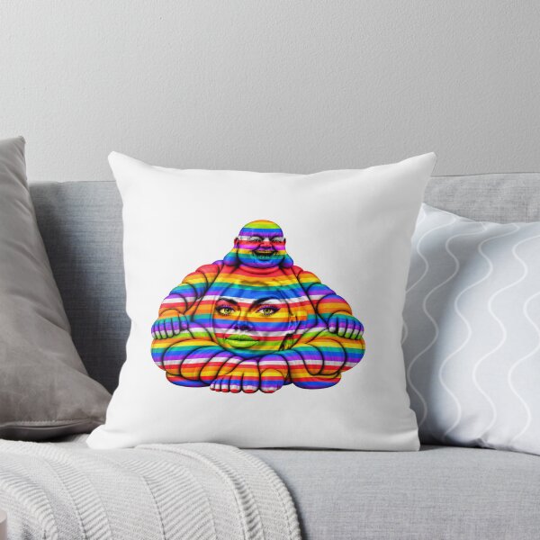 Item preview, Rainbow Laughing Buddha with Surreal Portrait designed and sold by Slyfish.