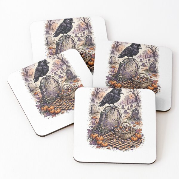 Item preview, Graveyard Picnic Crow — Graveyard Picnic Club Funny Spooky Halloween designed and sold by AASU247.