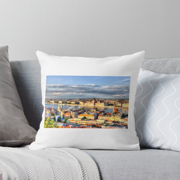 Item preview, Budapest Cityscape Illustration Featuring Iconic Landmarks and Scenic Views designed and sold by Koobu.