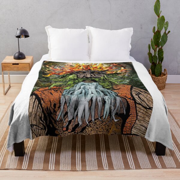 Item preview, Green Man Forest Spirit Fiery Hair Waterfall Beard designed and sold by DeryantArt.