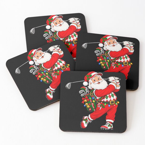 Item preview, Santa Golf Christmas Golfer Swinging into the Holidays designed and sold by Street-Beasts.
