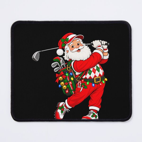 Item preview, Santa Golf Christmas Golfer Swinging into the Holidays designed and sold by Street-Beasts.