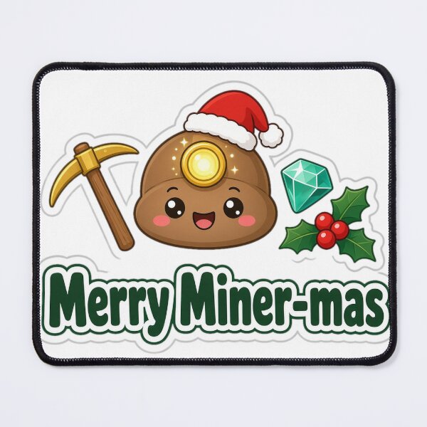 Item preview, Miner Christmas Merry Miner-mas Gift designed and sold by Soft Merch.