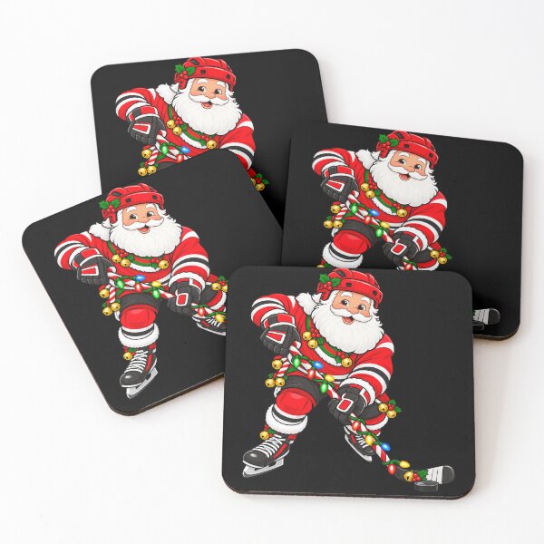 Item preview, Santa Hockey Christmas Ice Skater with Festive Stick designed and sold by Street-Beasts.