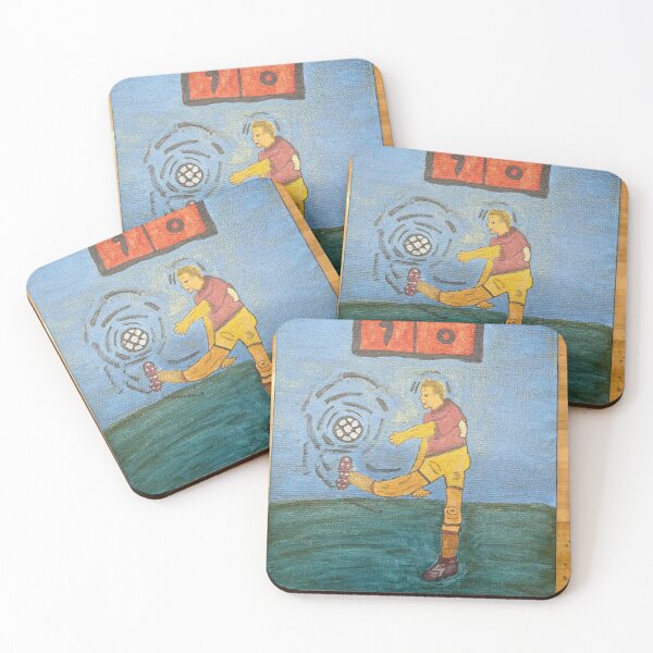 Item preview, Quirky Soccer Player Scoring Goal Scoreboard 7-0 designed and sold by DeryantArt.