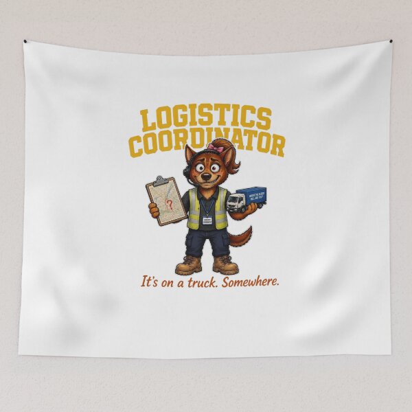Item preview, Female Logistics Coordinator Red Kelpie It's On A Truck Somewhere designed and sold by RDMOption.