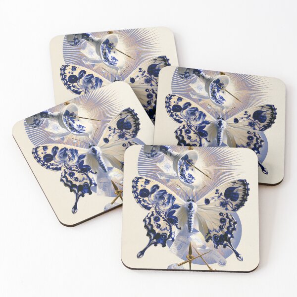 Item preview, Delft Blue Porcelain Butterfly designed and sold by VisionaryVeils.