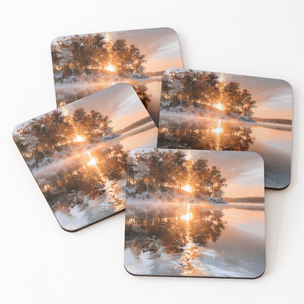 Item preview, Ochre Hillside Lake designed and sold by VisionaryVeils.