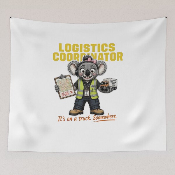 Item preview, Female Logistics Coordinator Koala It's On A Truck Somewhere designed and sold by RDMOption.