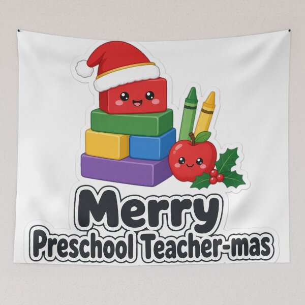 Item preview, Preschool Teacher Christmas Merry Preschool Teacher-mas Gift designed and sold by Soft Merch.