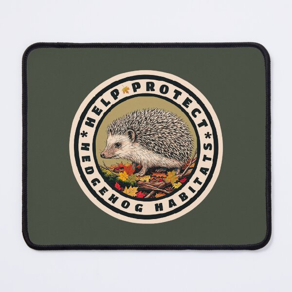 Item preview, Help Protect Hedgehog Habitats | Wildlife Conservation Hedgehog Badge | Nature Lover Hedgehog Gift designed and sold by Pawethic Prints Studio.