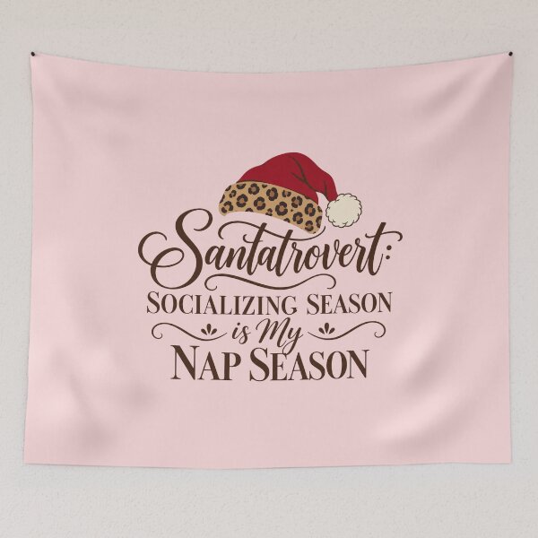 Item preview, Funny Introvert Christmas Gift - Santatrovert Leopard Santa Hat designed and sold by Im-Ara.