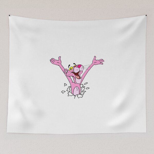 Item preview, Pink Panther Breaking Through Fun Cartoon Art designed and sold by Strayplaym.