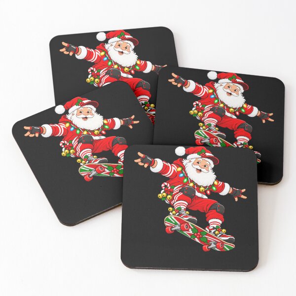 Item preview, Santa Skateboarding Christmas Skater Performing a Trick designed and sold by Street-Beasts.