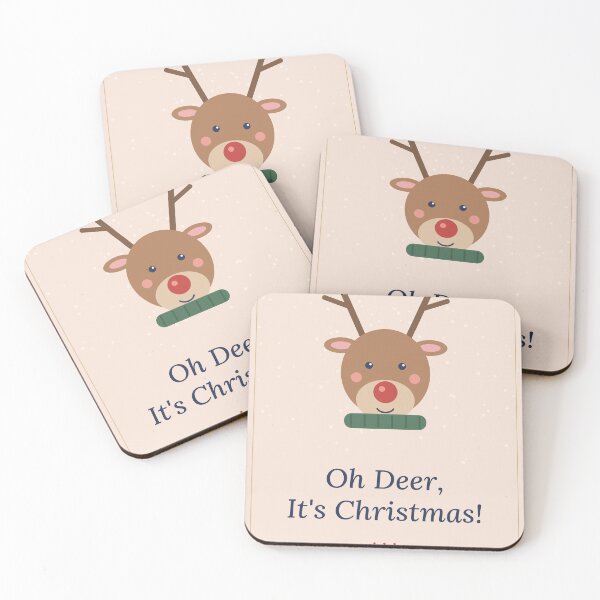 Item preview, Oh Deer Its Christmas Cute Reindeer designed and sold by Wilhelmina-Art.