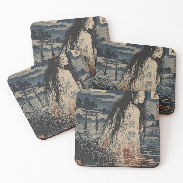 Item preview, Japanese Horror - Weeping Ghost Wading Through Moonlit Marsh designed and sold by bapupa.