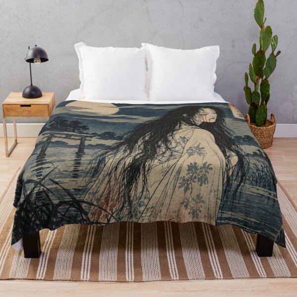 Item preview, Japanese Horror - Weeping Ghost Wading Through Moonlit Marsh designed and sold by bapupa.