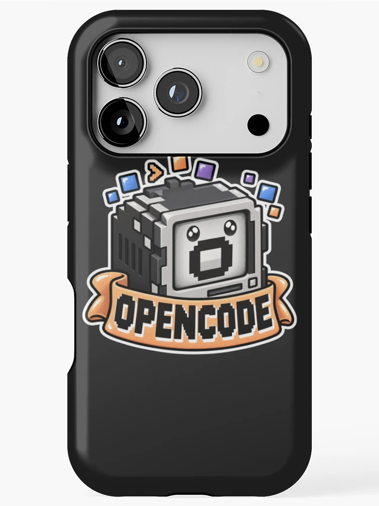 Thumbnail 1 of 4, iPhone Case, OpenCode Terminal Cube Sticker - Open Source AI Coding Agent designed and sold by Stick Erify.