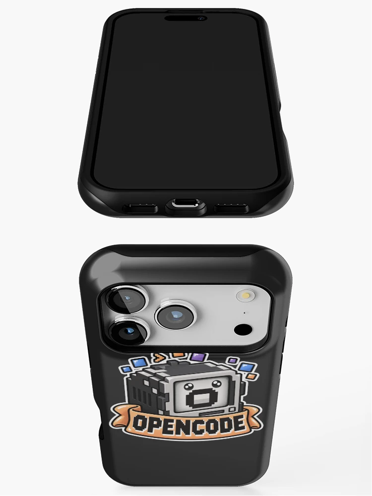 Thumbnail 3 of 4, iPhone Case, OpenCode Terminal Cube Sticker - Open Source AI Coding Agent designed and sold by Stick Erify.