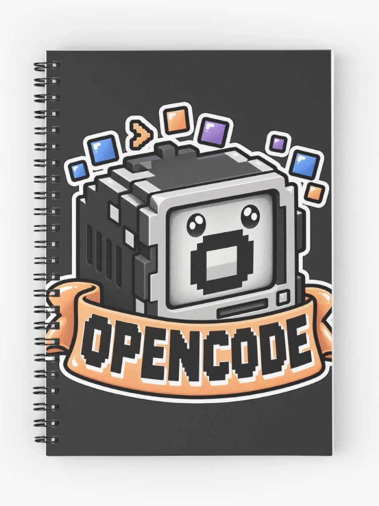 Thumbnail 1 of 3, Journal, OpenCode Terminal Cube Sticker - Open Source AI Coding Agent designed and sold by Stick Erify.