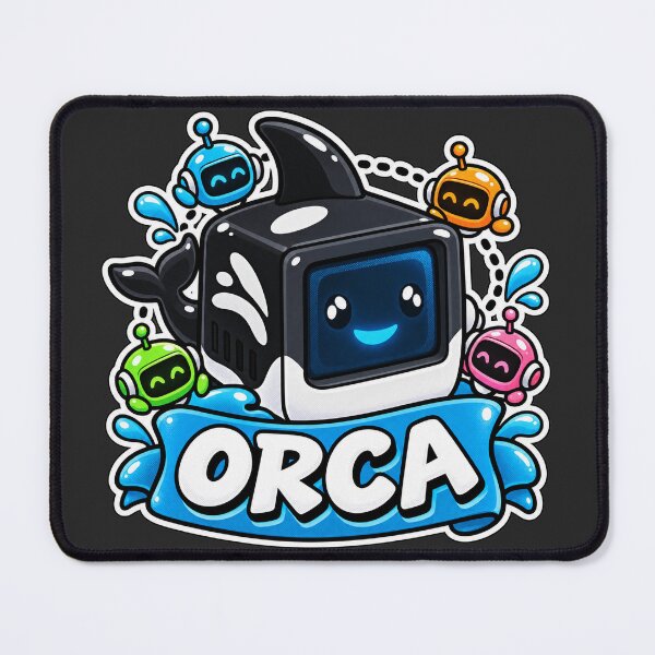 Item preview, Orca Terminal Cube Sticker - AI Agent Orchestrator Whale designed and sold by Stick Erify.