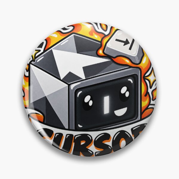 Item preview, Cursor AI Editor Cube Sticker - Tab Tab Autocomplete on Fire designed and sold by Stick Erify.