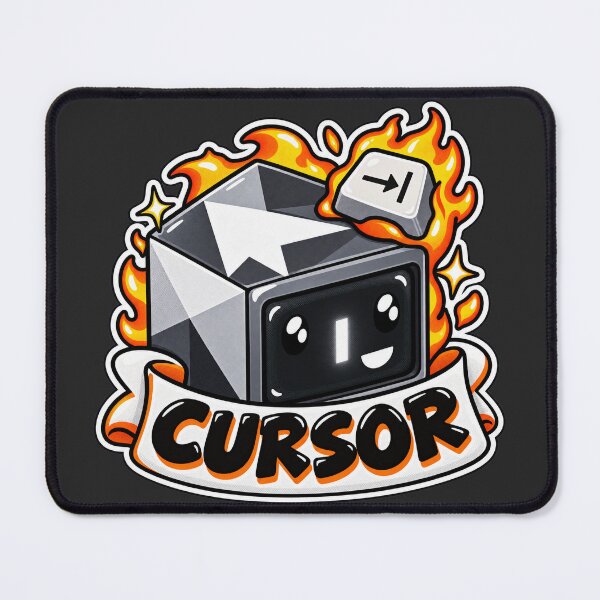 Item preview, Cursor AI Editor Cube Sticker - Tab Tab Autocomplete on Fire designed and sold by Stick Erify.