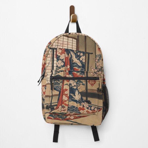 Item preview, Japanese Kimono - Crane Pattern Hanging in Tatami Room designed and sold by bapupa.