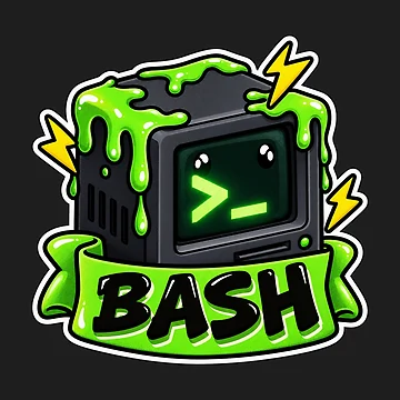 Artwork thumbnail, Bash Terminal Slime Cube Sticker - Linux Shell Programmer by Stick Erify