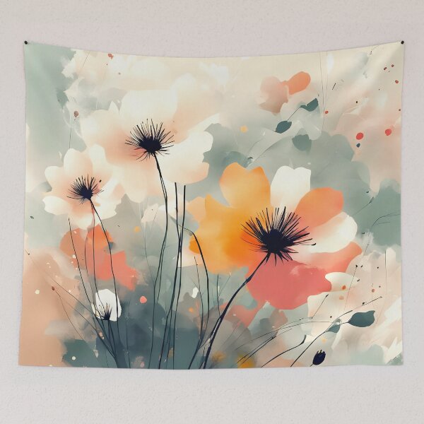 Item preview, Vibrant Abstract Blooming Garden designed and sold by PainterlyPlay.