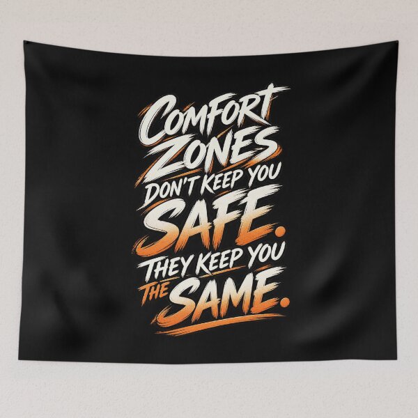 Item preview, Comfort Zones Don't Keep You Safe – Motivational Quote designed and sold by mostanesta.