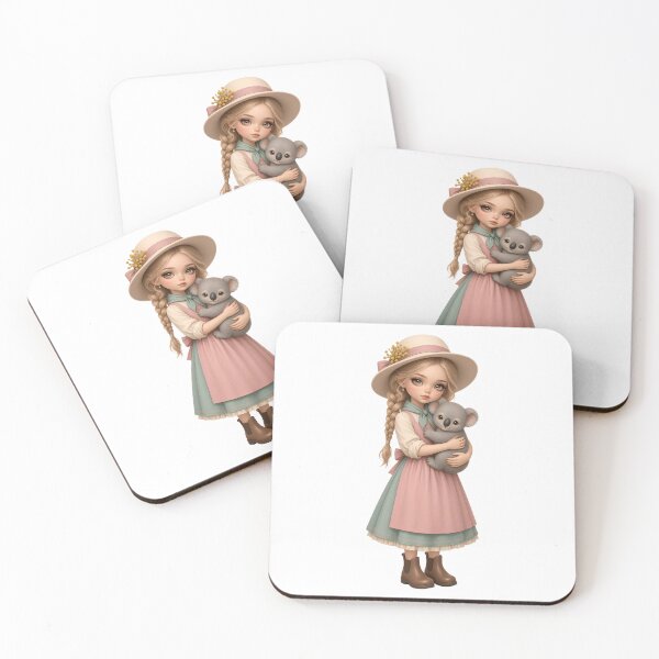 Item preview, Australian Outback Doll Girl with Koala Joey designed and sold by AliceMonberCom.