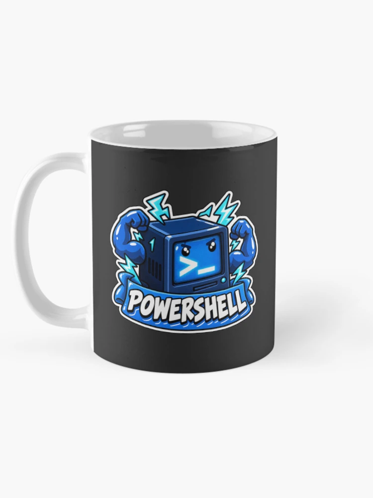 Thumbnail 5 of 6, Coffee Mug, PowerShell Terminal Cube Sticker - Windows Shell Programmer designed and sold by Stick Erify.