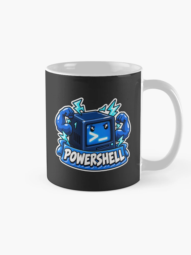 Thumbnail 3 of 6, Coffee Mug, PowerShell Terminal Cube Sticker - Windows Shell Programmer designed and sold by Stick Erify.