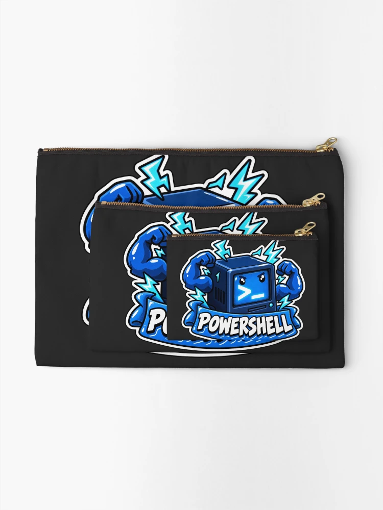 Thumbnail 2 of 4, Zipper Pouch, PowerShell Terminal Cube Sticker - Windows Shell Programmer designed and sold by Stick Erify.