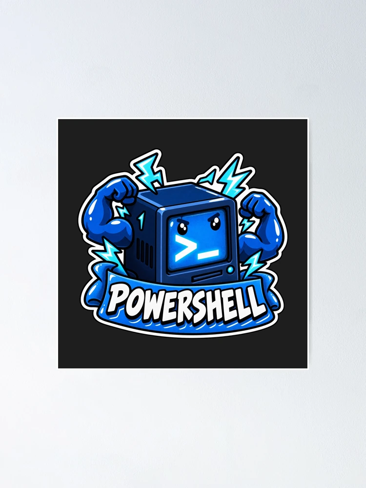Thumbnail 1 of 3, Poster, PowerShell Terminal Cube Sticker - Windows Shell Programmer designed and sold by Stick Erify.