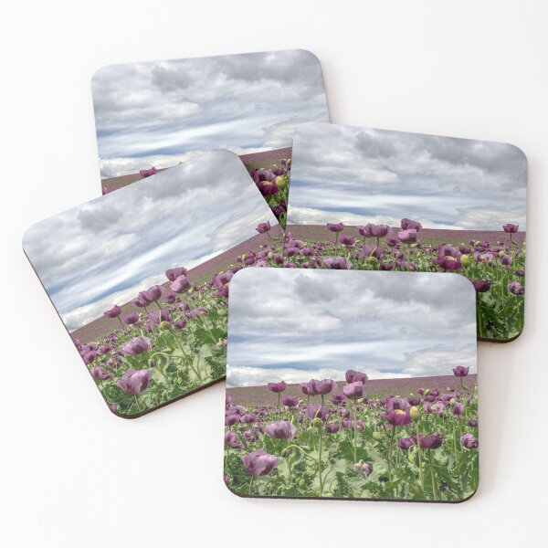 Item preview, Serene Moravian Blooming Purple Poppy Field designed and sold by AngelusH.