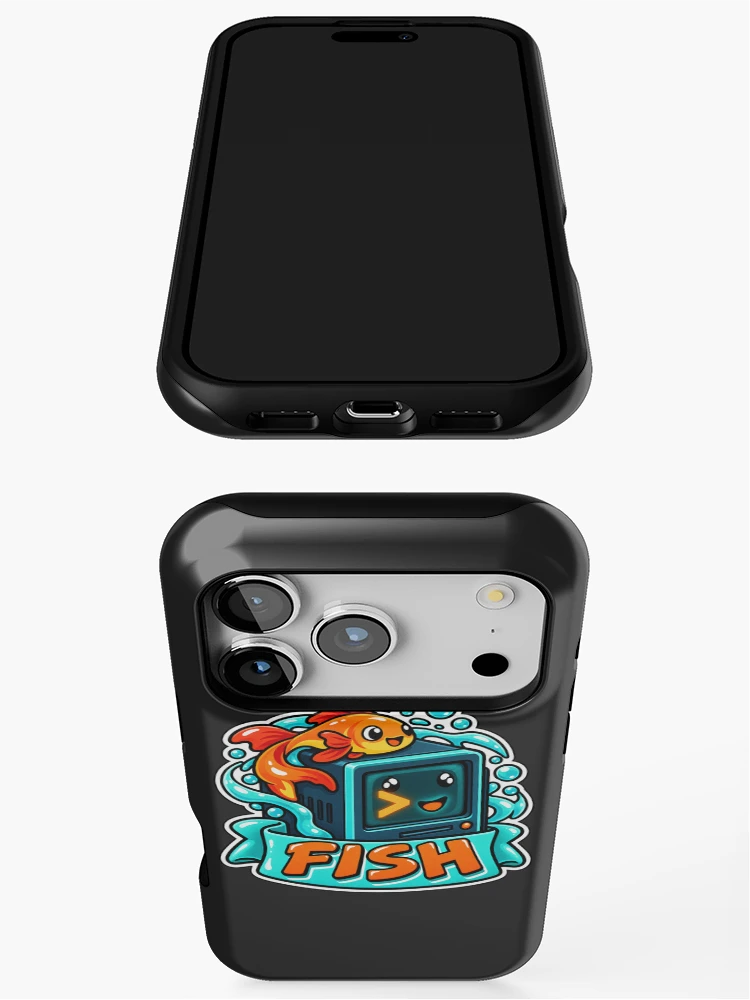 Thumbnail 3 of 4, iPhone Case, Fish Shell Terminal Cube Sticker - Friendly Interactive Shell Coder designed and sold by Stick Erify.