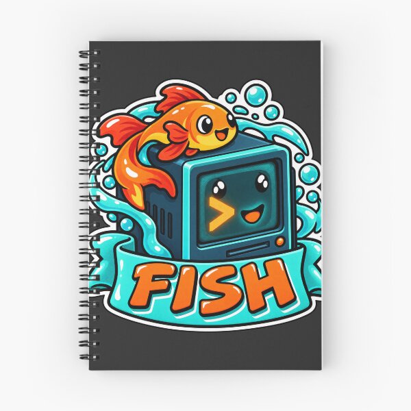 Item preview, Fish Shell Terminal Cube Sticker - Friendly Interactive Shell Coder designed and sold by Stick Erify.