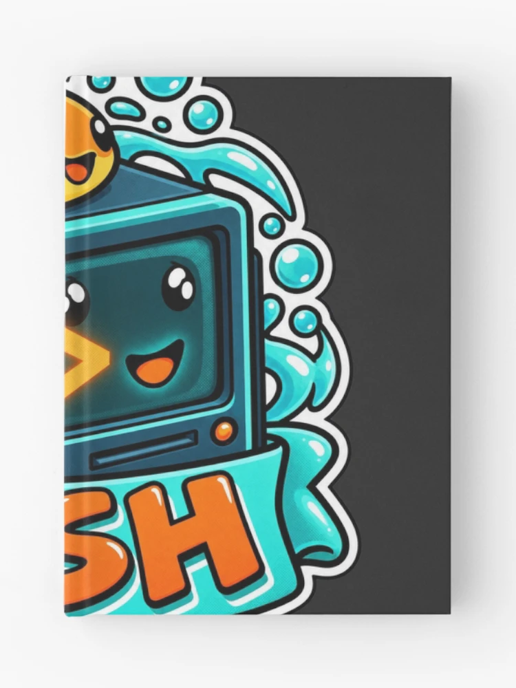 Thumbnail 1 of 3, Journal, Fish Shell Terminal Cube Sticker - Friendly Interactive Shell Coder designed and sold by Stick Erify.