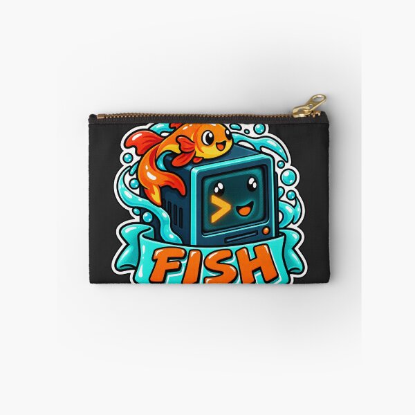 Item preview, Fish Shell Terminal Cube Sticker - Friendly Interactive Shell Coder designed and sold by Stick Erify.