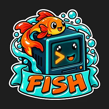 Artwork thumbnail, Fish Shell Terminal Cube Sticker - Friendly Interactive Shell Coder by Stick Erify