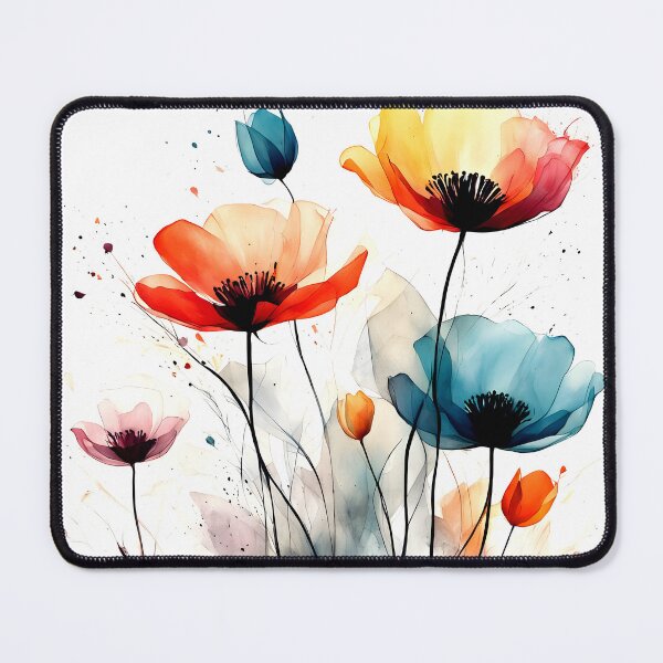 Item preview, Vivid Watercolor Abstract Poppies designed and sold by PainterlyPlay.