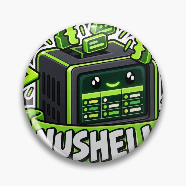 Artikelvorschau, Nushell Terminal Cube Sticker – Shell-Programmierer für strukturierte Daten entworfen und verkauft von Stick Erify.