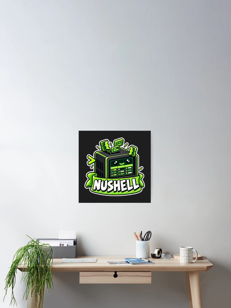 Thumbnail 2 of 3, Poster, Nushell Terminal Cube Sticker - Structured Data Shell Programmer designed and sold by Stick Erify.