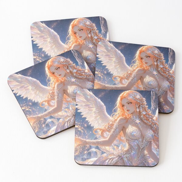 Item preview, Glowing Angel with Crystal Wings and Magic Sparks designed and sold by MysticSpellsArt.