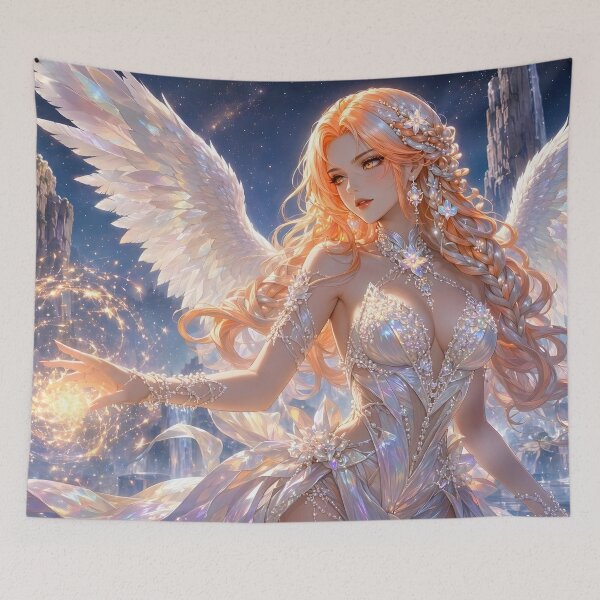 Item preview, Glowing Angel with Crystal Wings and Magic Sparks designed and sold by MysticSpellsArt.